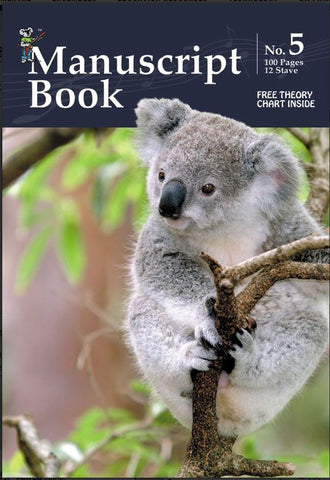 Manuscript Book 5 A4 Pad with Hole 96 PP 12 Stave