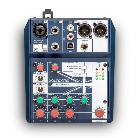 Soundcraft 1-Mono 2-Stereo Mixer W/USB I/O
