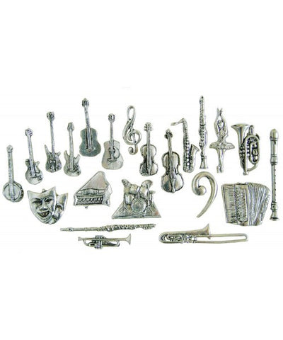 Pewter Instrument Pin Badge