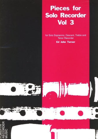 Pieces For Solo Recorder V3 Sop Desc Or Treble