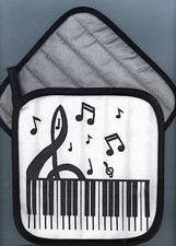 Pot Holder Treble Clef Kybd