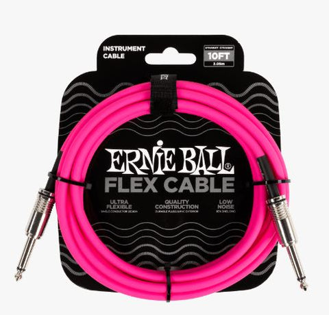 Flex Instrument Cable Straight/Straight 10ft - Pink