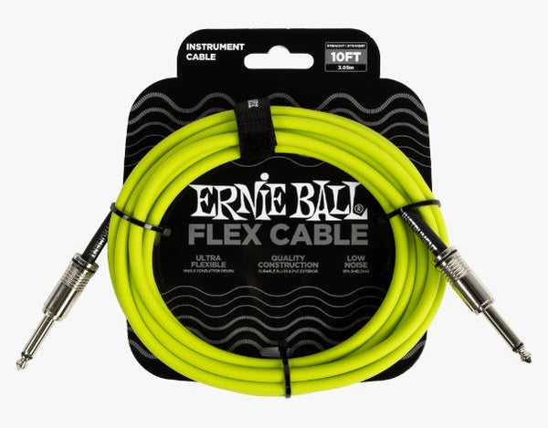 Flex Instrument Cable Straight/Straight 10ft - Green