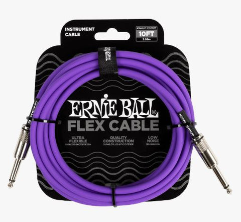 Flex instrument Cable Straight/Straight 10ft - Purple