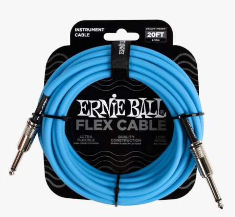 Flex instrument Cable Straight/Straight 20ft - Blue