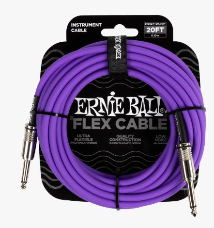 Flex Instrument Cable Straight/Straight 20ft - Purple