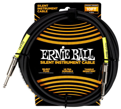 Ernie Ball Silent Instrument Cable 10FT - Black