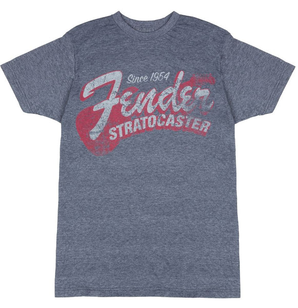 Fender Since 1954 Strat T Shirt Blue LGE