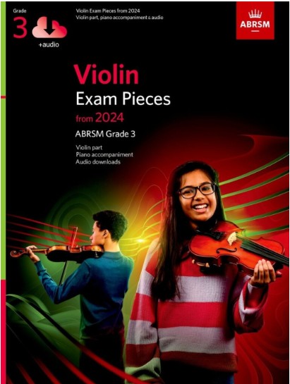 Violin Exam Pieces From 2024 ABRSM Gr 3 Violin/Piano/Audio