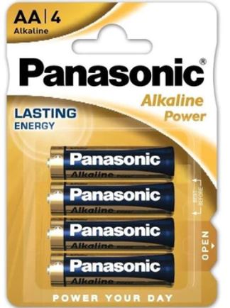 Panasonic AA4 Alkaline Batteries 4 pack
