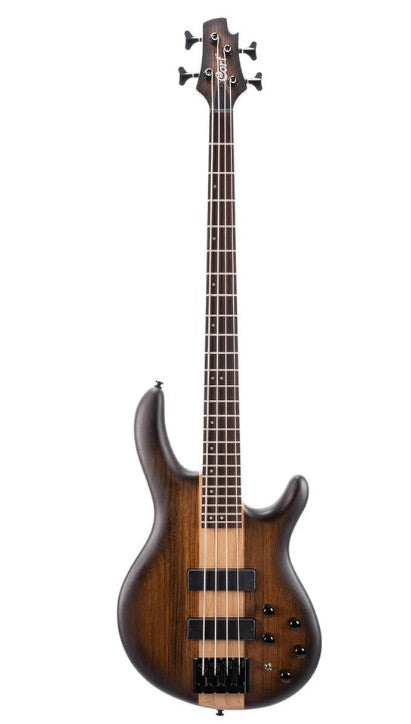 Cort 4 String Bass W/Bartolini OvanGkol Top Antique Brown Burst