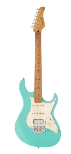 Cort Strat Roasted Maple Neck - Seafoam Green w/bag
