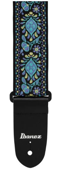 Ibanez Guitar Strap Cotton Vintage Style Blue - Shearer's Music Works