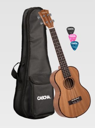Cascha Premium Mahogany Tenor Ukulele Set