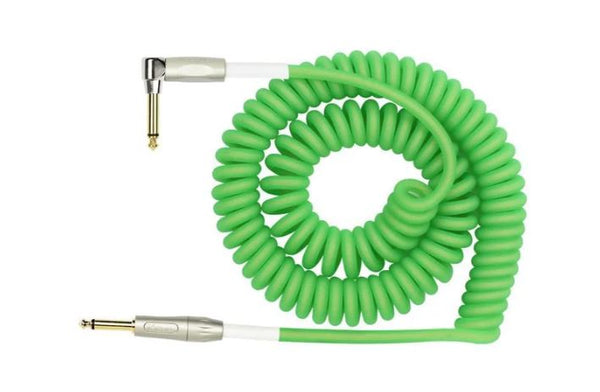 Kirlin 10m Coiled Instrument Cable Green
