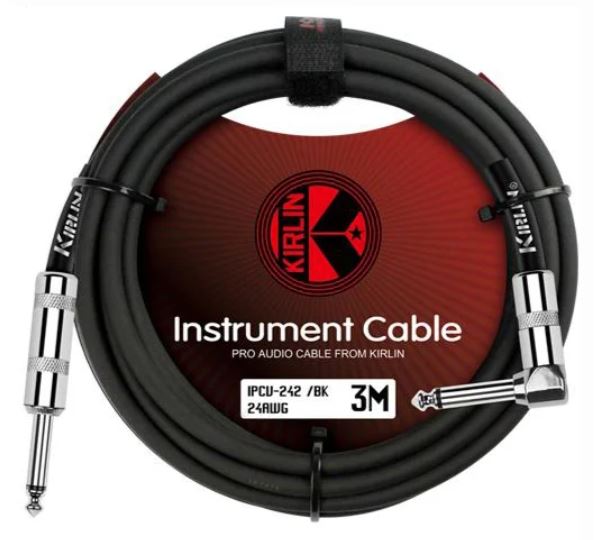 Kirlin 3m RA Instrument Cable Black