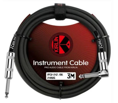 Kirlin 3m RA Instrument Cable Black