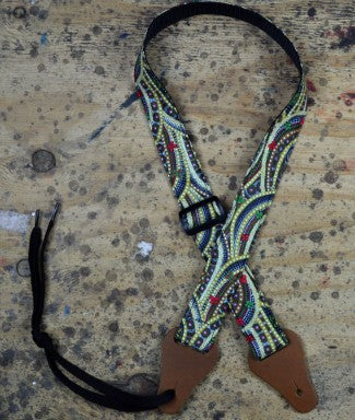 Aboriginal Art Uke Strap - Butterflies Circle of Life