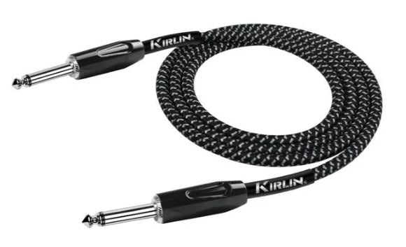 Kirlin 3m Braided Instrument Cable Black