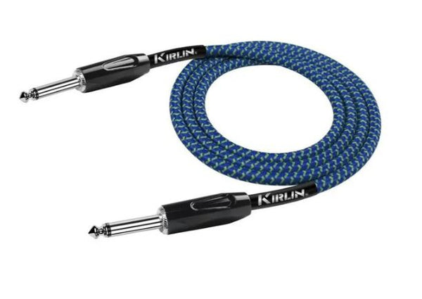 Kirlin 3m Braided Instrument Cable Blue