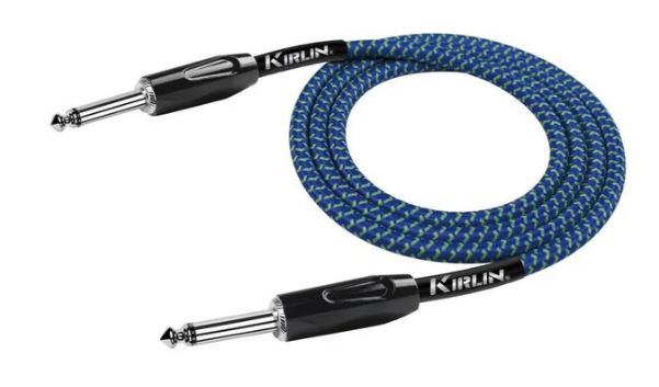 Kirlin 6m Braided Instrument Cable Blue