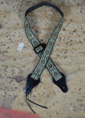 Ukulele Strap Green Jacquard