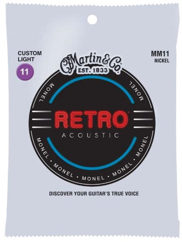 Martin Retro Guitar Strings - Monel Custom Light .011 - .052
