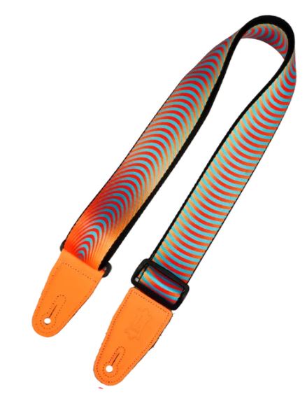 Strap Guitar Levys Orange Optical Illusion