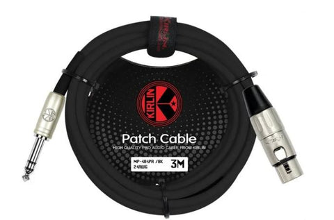 Kirlin 3m XLR F to 1/4" TRS Jack