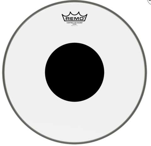 Remo 14" Controlled Sound Clear Drum Head with Black Dot