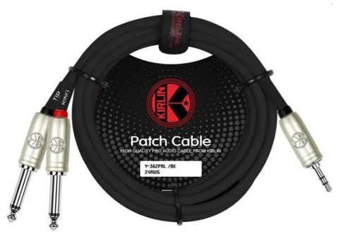 Kirlin 1m 3.5mm TRS To 2x 1/4" Mono Cable