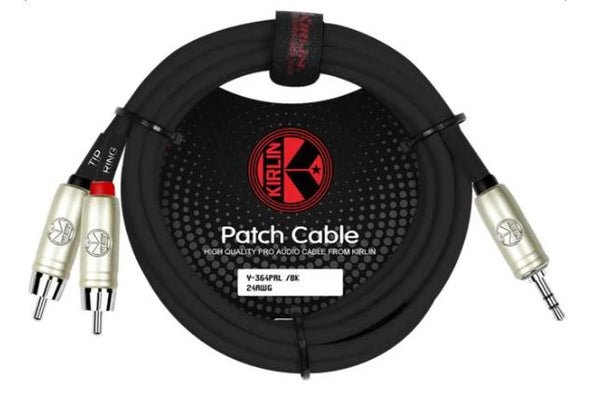 Kirlin HQ 1m 3.5mm TRA To 2X RA Cable