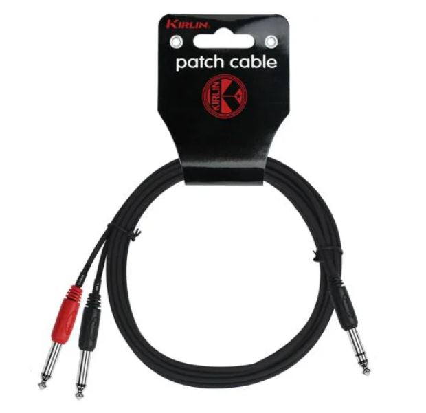 Kirlin 1m 1/4" TRS To Dual 1/4" Mono Cable