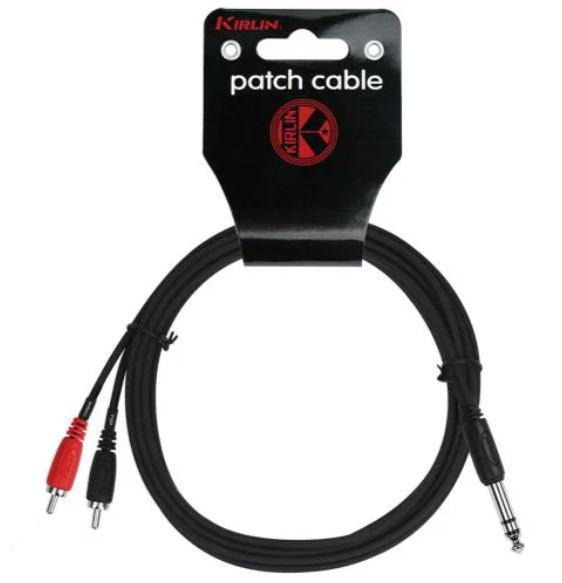 Kirlin 1m 1/4: TRS To 2X RCA Cable