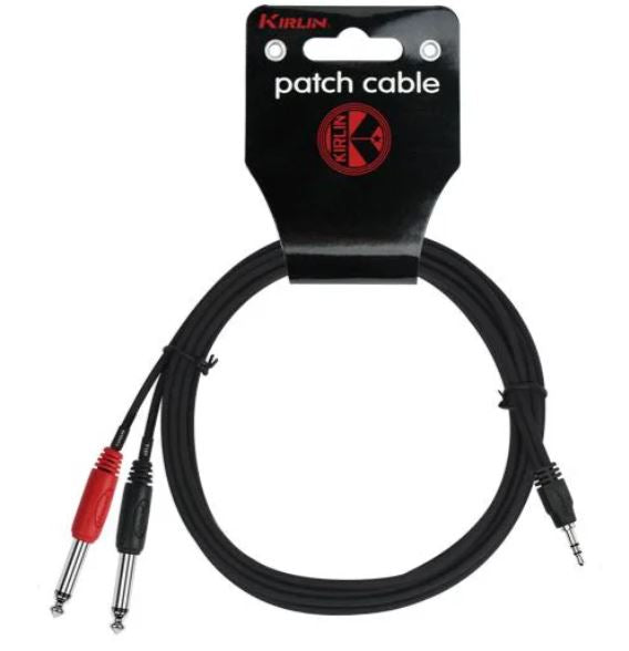 Kirlin 1m 3.5mm TRS to 2X 1/4" Mono Cable
