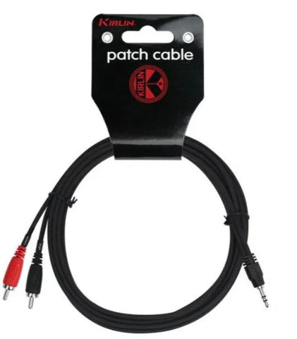 Kirlin 1m 3.5mm TRS to 2X RCA Cable