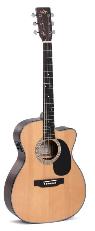 Sigma 000 Size Cutaway Guitar w/electrics Sold Spruce Top