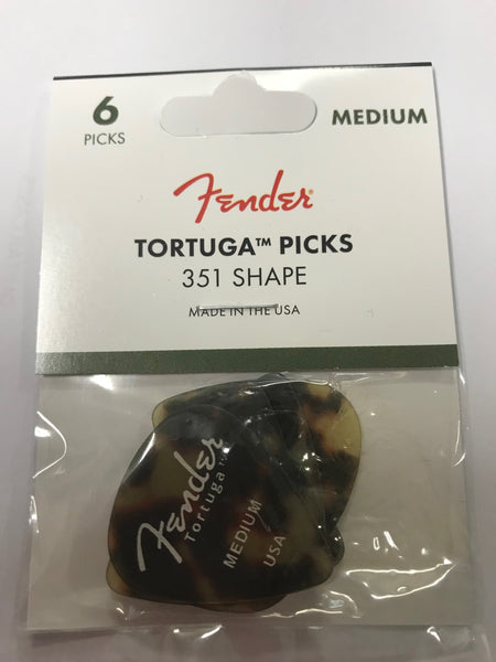 Fender Tortuga Picks 351 MED 6 Pcck