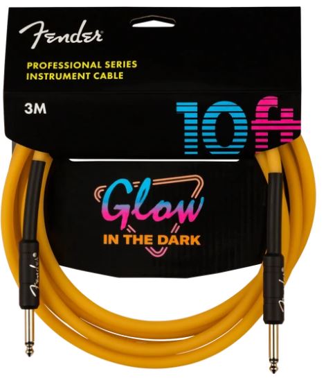 Fender Pro 10' Glow in Dark Cable Orange