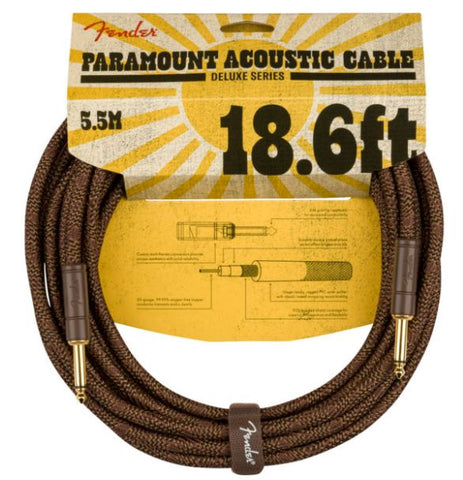 Fender Paramount 18.6' Acoustic Instrument Cable Brown