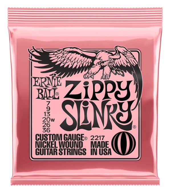Ernie Ball Zippy Slinky Nckl Wnd Elec Gtr Strings 7 - 36