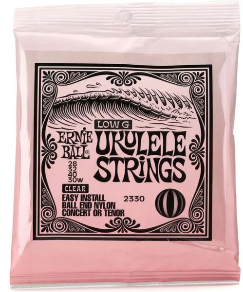 Concert & Tenor Nylon Ball End Ukulele Strings Wound G - Clear