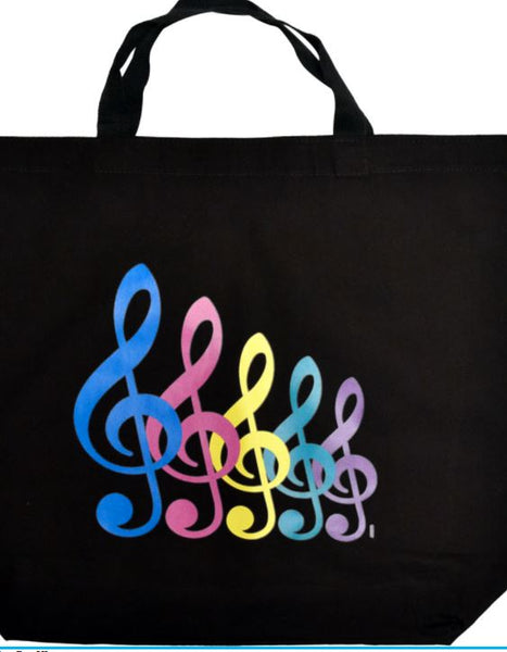 Four Colours G Clef Tote Bag XL