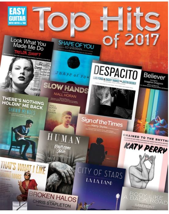 Top Hits of 2017 Easy Guitar Notes & Tab