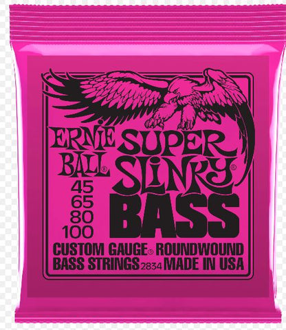 Bass Gtr Str Set 45/100 Super Slinky Pink