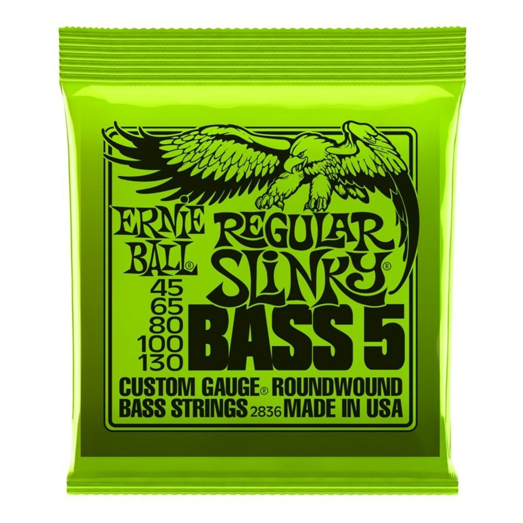 Bass Gtr 5 Str Set 45/130 Reg Slinky Lime