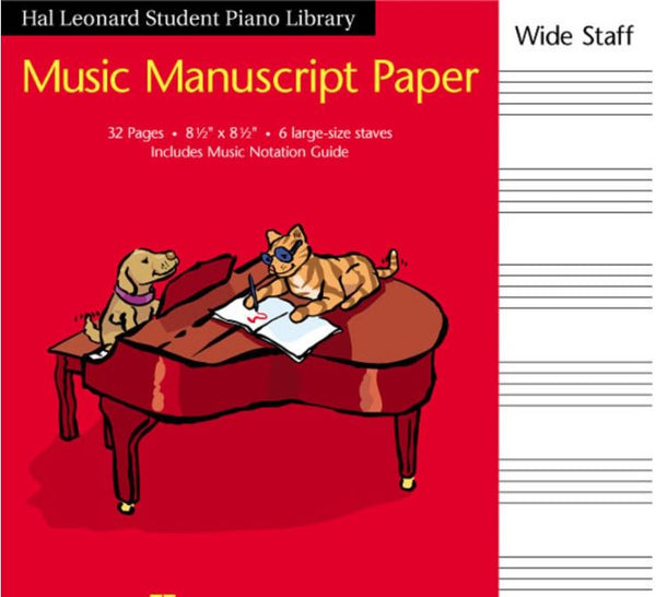 HLSPL Manuscript Paper Wide Staff