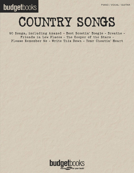 Budget Books Country Songs PVG