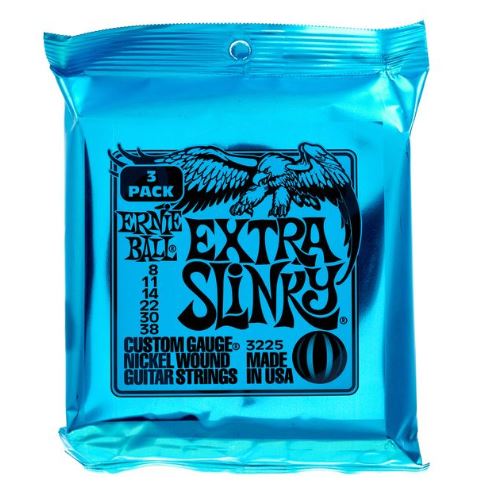 Extra Slinky 8.38 Guitar Strings 3 Pk