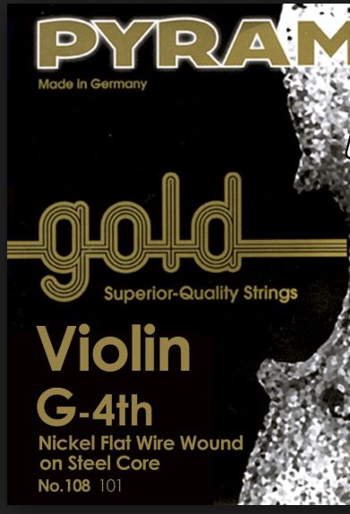 4Th G Violin String Flat Nickel Wound - Shearer's Music Works